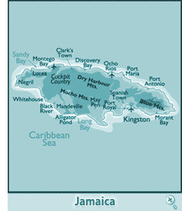 mapa jamaica